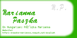 marianna paszka business card